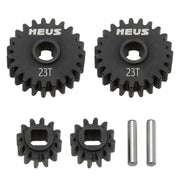 MEUS Racing Steel Overdrive Portal Gears 32P for Axial Capra 1.9 UTB SCX10 III 12-23T - Stock