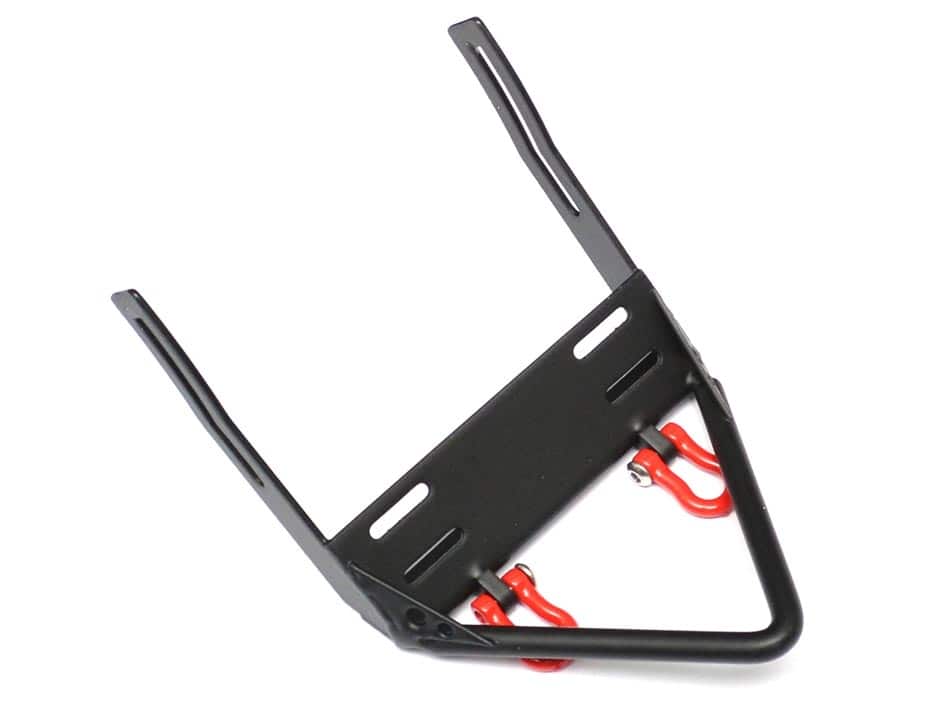 1:10 Scale Steel Stinger Front Bumper w/ Towing Hooks Black