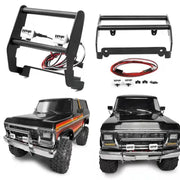 Metal Traxxas TRX4 Ford Bronco Bumper + Spot Lights (Black)