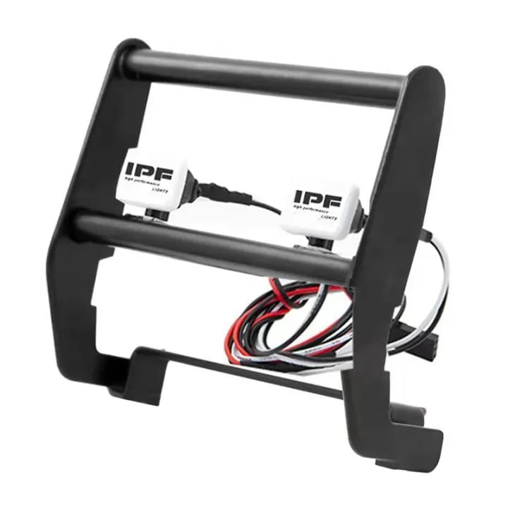 Metal Traxxas TRX4 Ford Bronco Bumper + Spot Lights (Black)