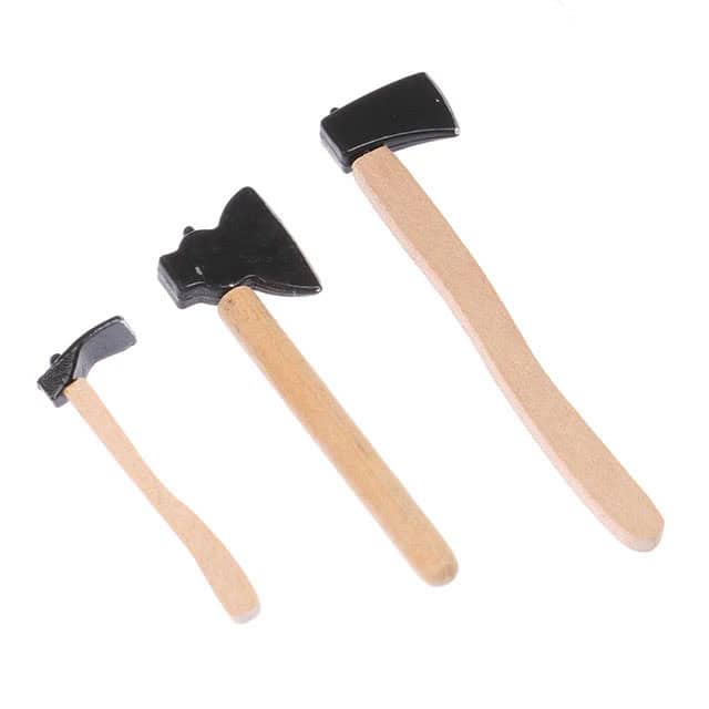 1:10 Scale Wooden Axe Set (3pc)