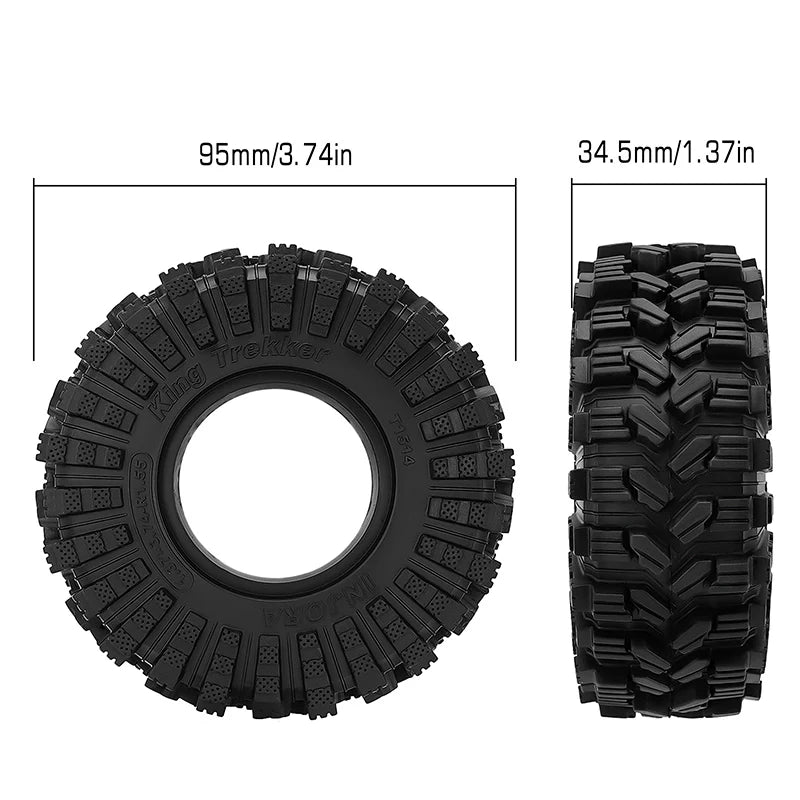 INJORA King Trekker 1.55" A/T Tires (4) (95*34.5mm)