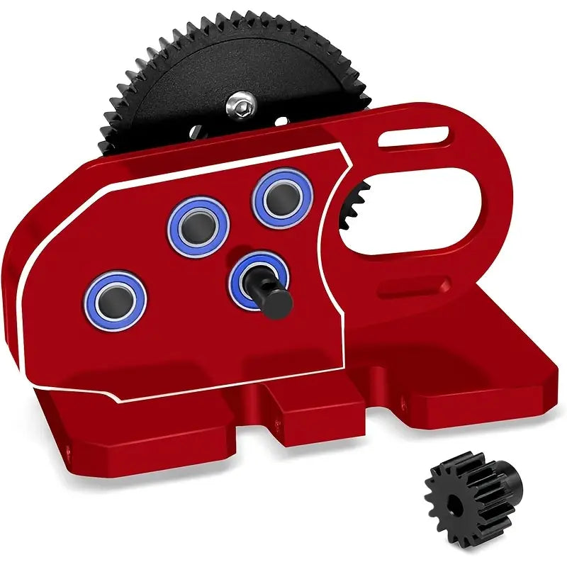 Clear Acrylic Transmission 30% Overdrive Gearbox for LCG Comp Builds (Red)
