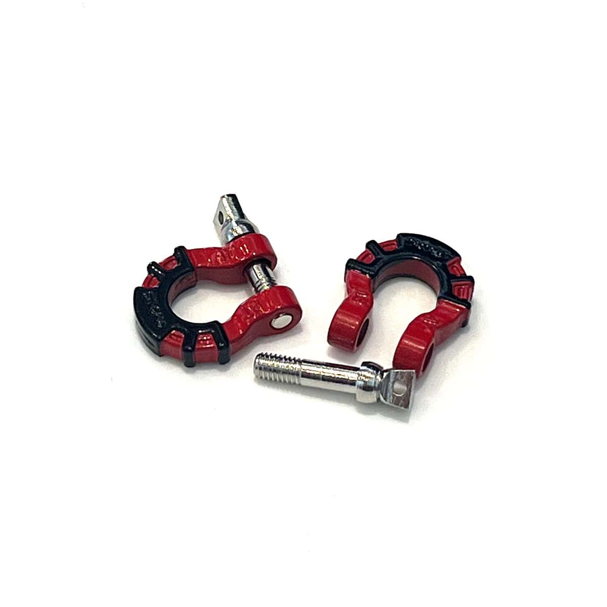 1:10 Scale Metal Trailer Tow Hook Shackles (Red)