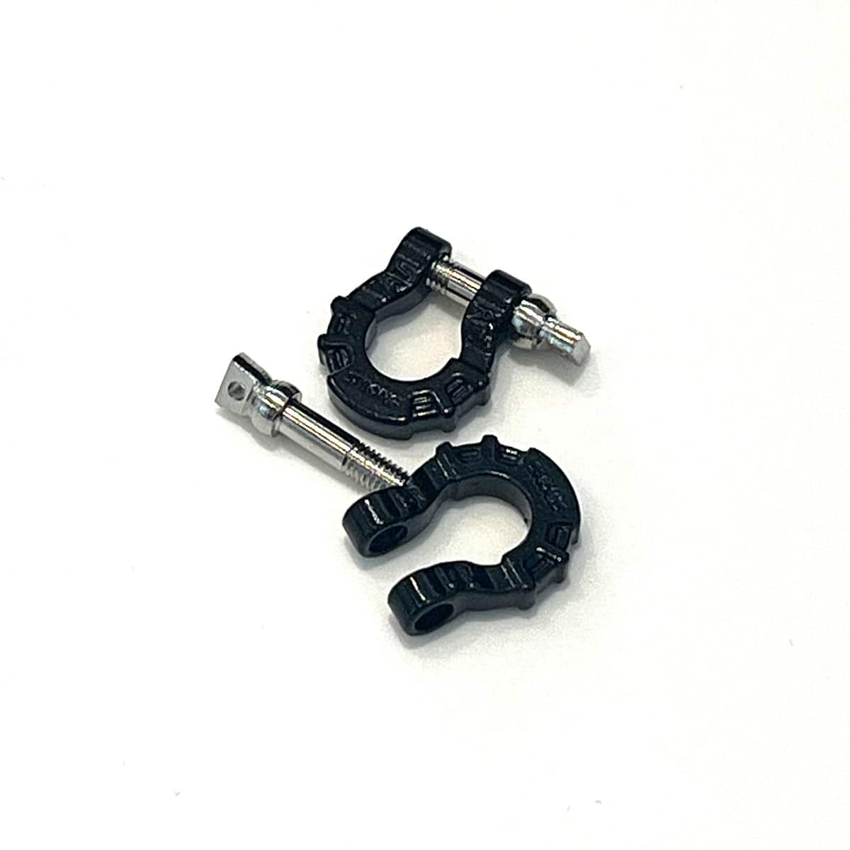 1:10 Scale Metal Trailer Tow Hook Shackles (Black)