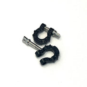 1:10 Scale Metal Trailer Tow Hook Shackles (Black)