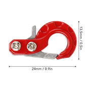Large 24x13.5mm Scale Metal RC Crawler Winch Hook (Red)
