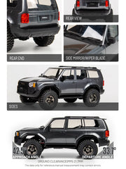 Officially Licensed Toyota Prado Cruiser 4WD UDIRC UCX 1802 PRO 1:18 Crawler (White)