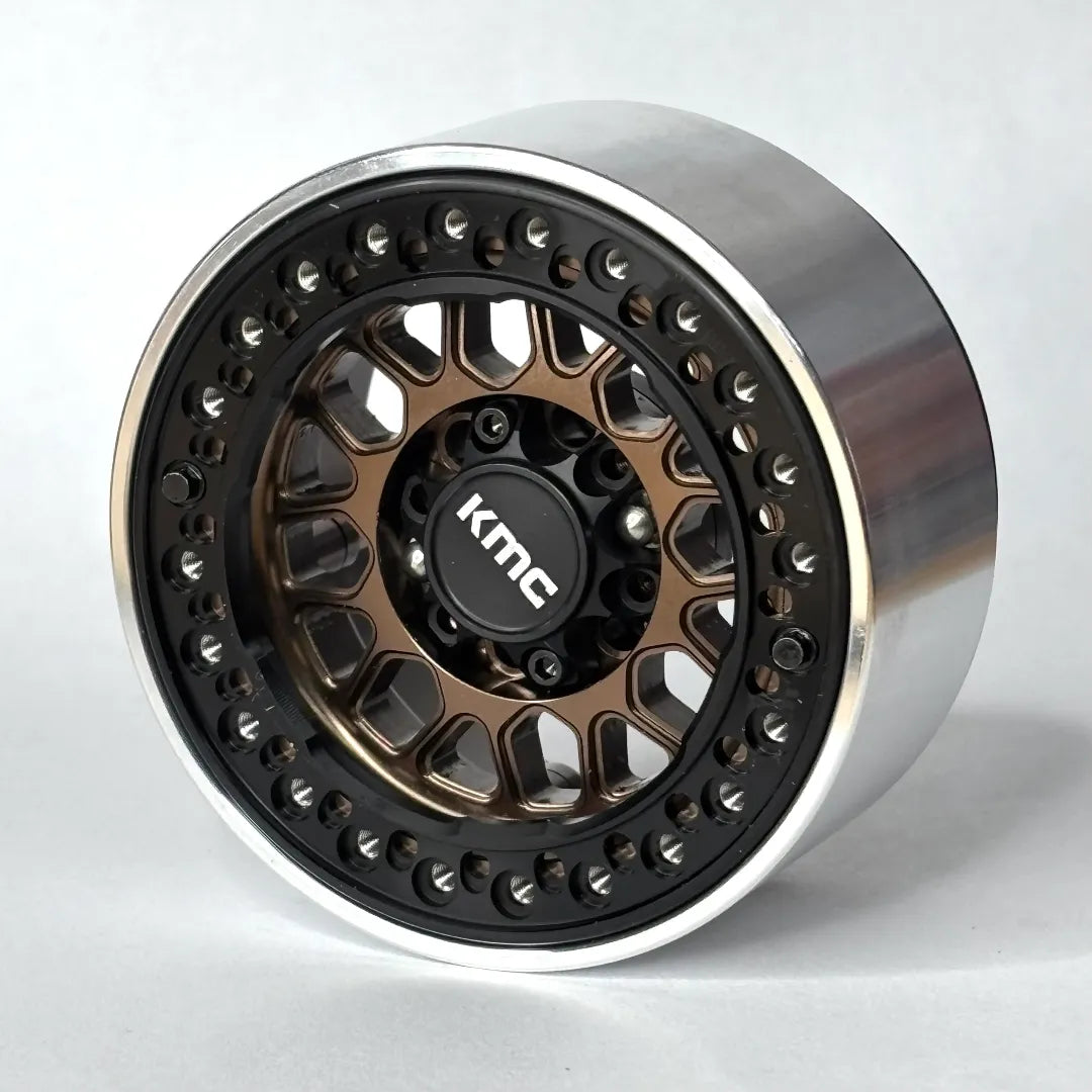 KMC 1.9" Beadlock CNC Rims (Black on Bronze) (4pc)