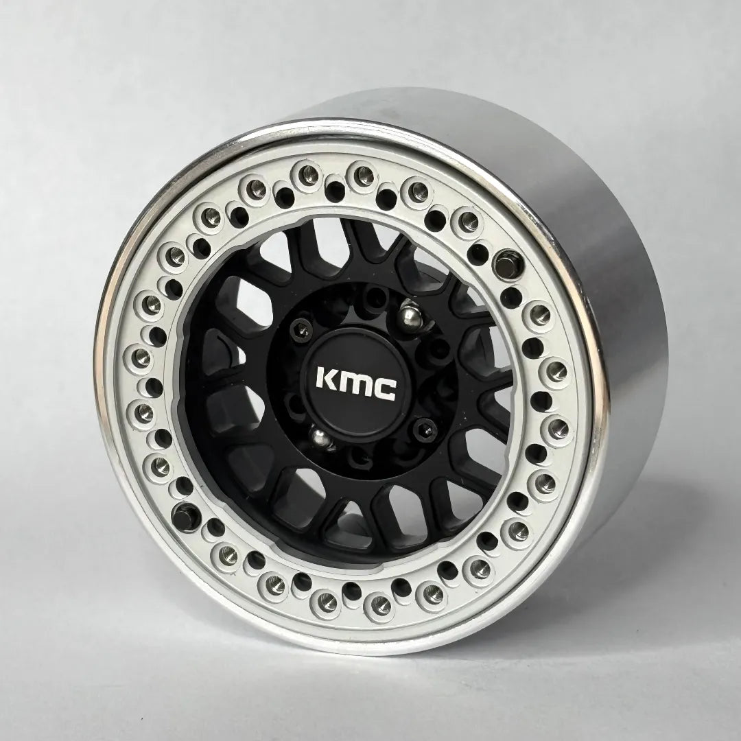 KMC 1.9" Beadlock CNC Rims (Silver on Black) (4pc)