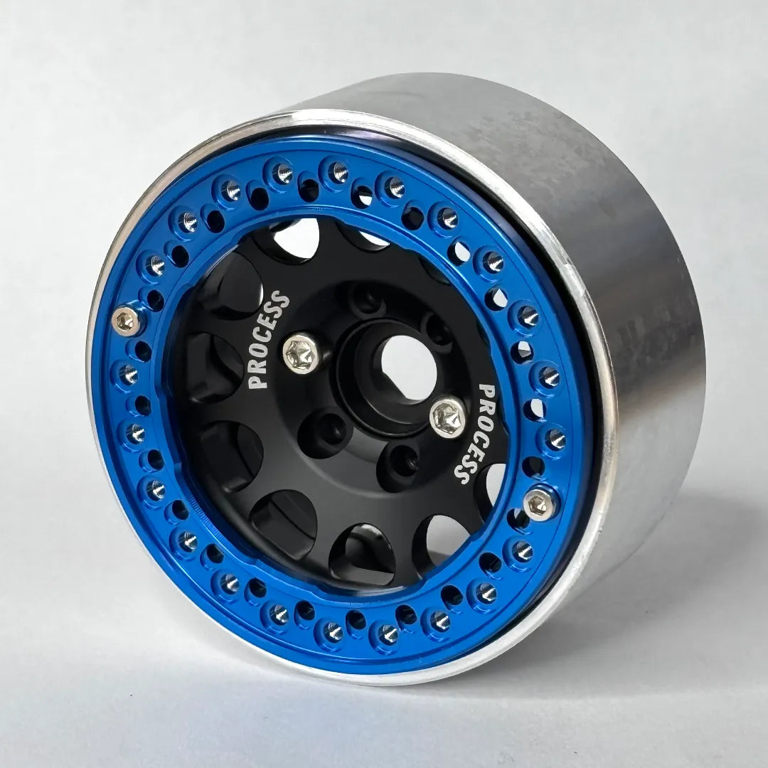 PROCESS 1.9 CNC'D BEADLOCK RIM BLUE ON BLACK