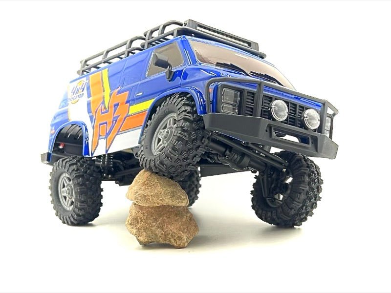 CR18P EVO V2 Rock Van, Brushed, 4x4 RTR Trail Crawler (Blue) - Six33 RC