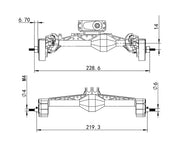 MEUS Racing Isokinetic 3-Section CVDs Portal Front Rear Axles for 1/10 Axial Capra 1.9 UTB DIY SCX10 SCX10 II (Silver)