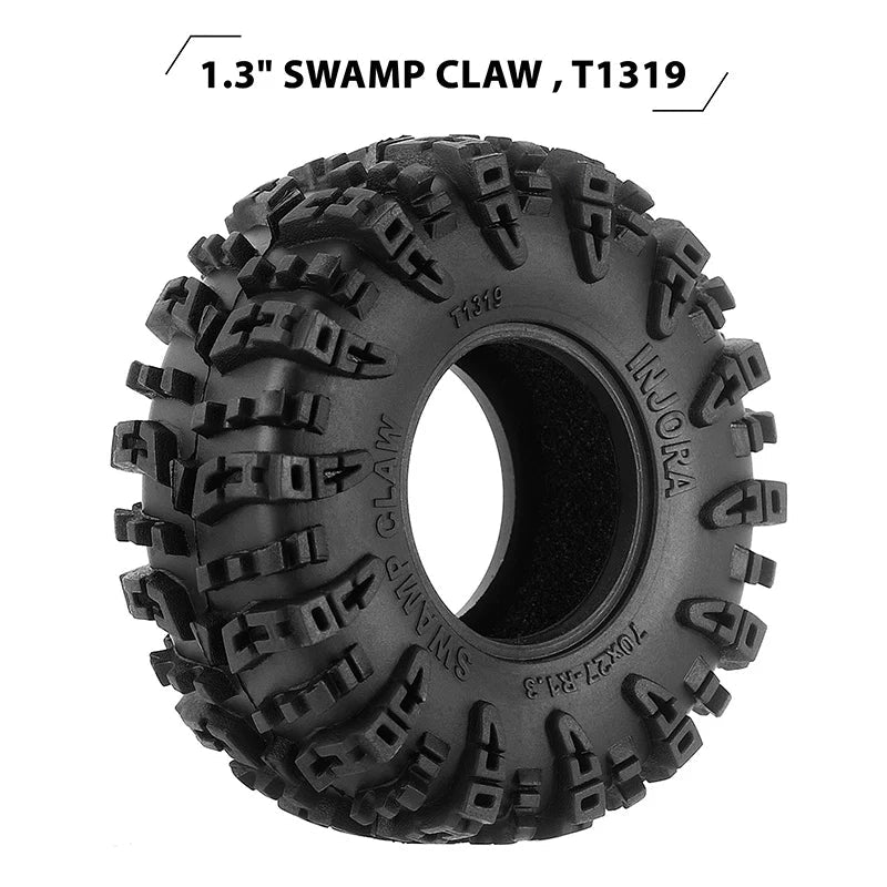 INJORA 1.3" 70*27mm Swamp Claw M/T Tires (T1319) - Six33 RC