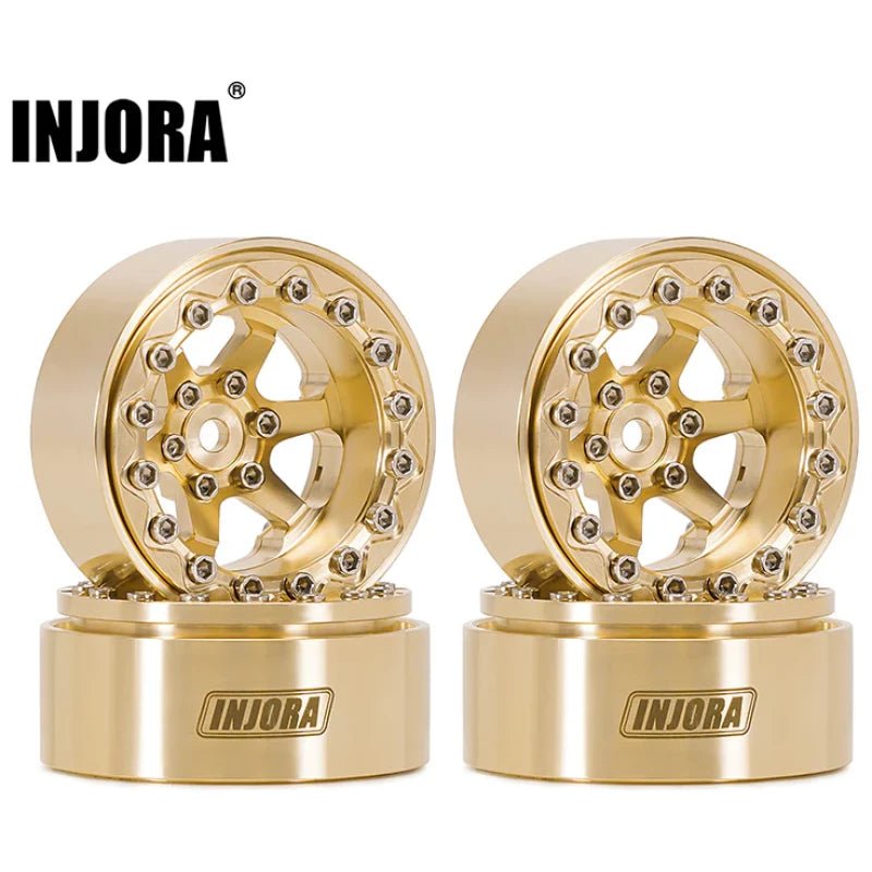 INJORA 1.3″ Brass - 5.25mm Offset Wheels for Micro Crawlers (W1310) - Six33 RC
