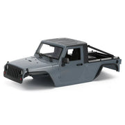 Jeep Wrangler Pickup Hard Body for SCX10, SCX10 ii (313mm Wheelbase) - Grey - Six33 RC