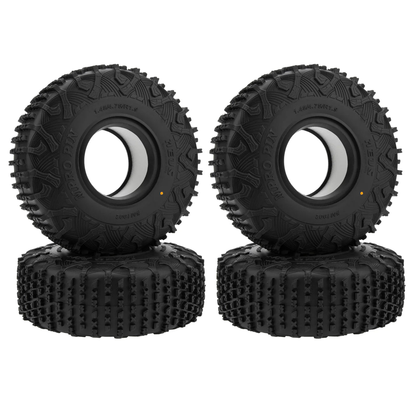 MEUS Racing 1.9 Inch MS6 Super Soft &amp; Sticky Mpro Pin M1902 Rubber Tires for 1/10 - Six33 RC