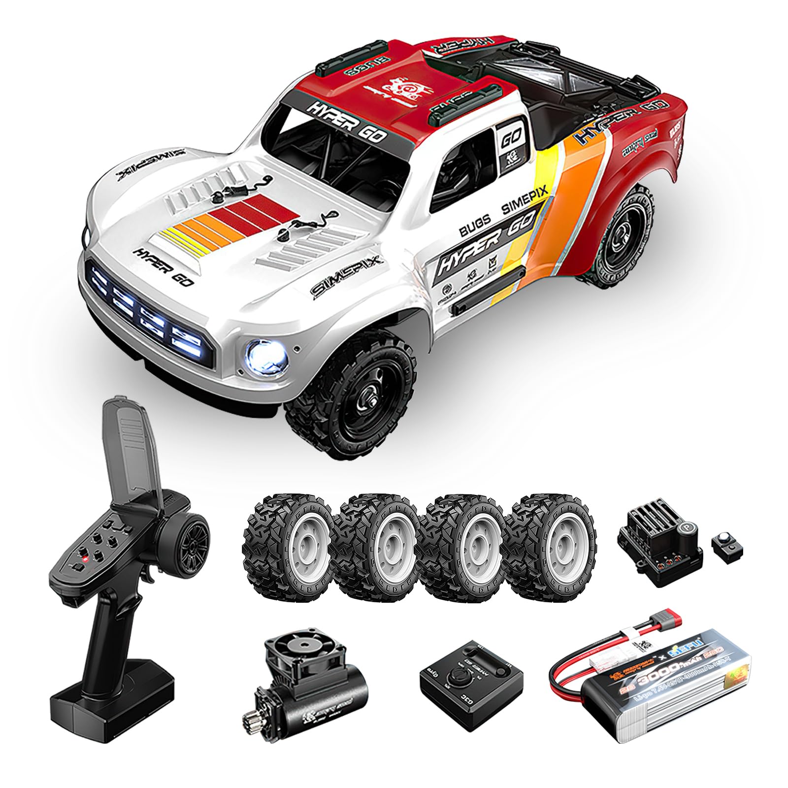 MJX Hyper GO 14211 1/14 Brushless 4X4 RC Desert Trucks with Gyro - Six33 RC