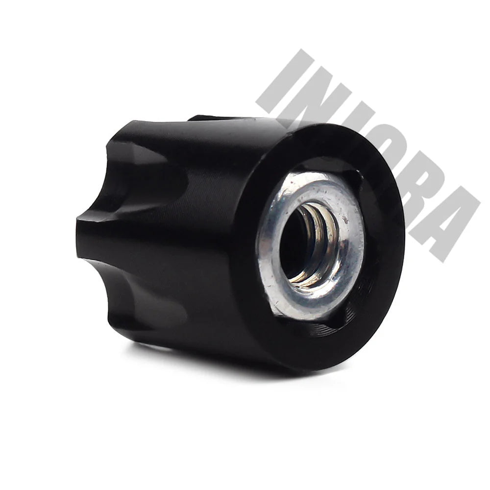INJORA 4PCS M4 Alloy Wheel Lock Nuts, RC Wheel Rim Center Caps - BLACK