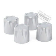 INJORA 4PCS M4 Alloy Wheel Lock Nuts, RC Wheel Rim Center Caps - SILVER