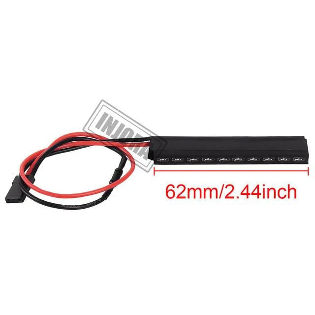 INJORA 1PCS 62mm Red LED Brake Light Lamp for 1/10 RC Car