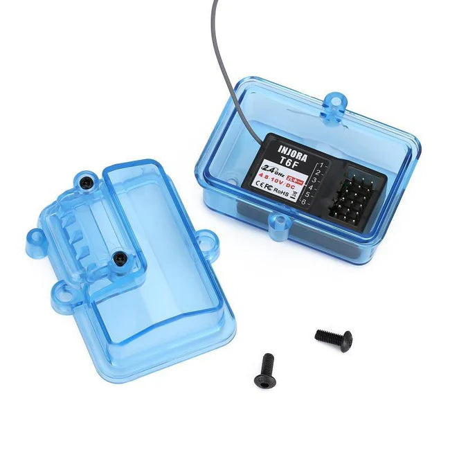 INJORA 1PCS Blue Plastic Waterproof Radio Device Receiver Box for 1/10 RC Car