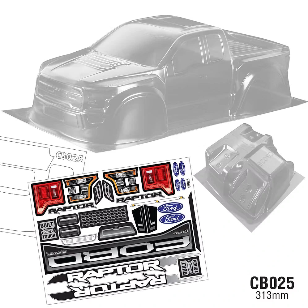 Team C Lexan Ford Raptor RC Body 313mm