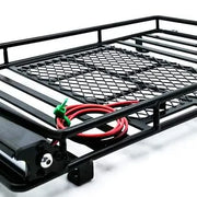 Steel 1/10 Roof Rack with LED Light Bar for 1/10 RC Crawler