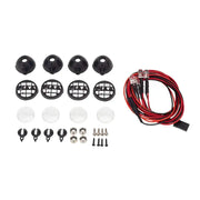 Steel Roof Rack with LED Spots & Tyre Carrier for 1/10 RC Crawler