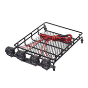 SWB Steel 1/10 Roof Rack with LED Light Bar for 1/10 RC Crawler
