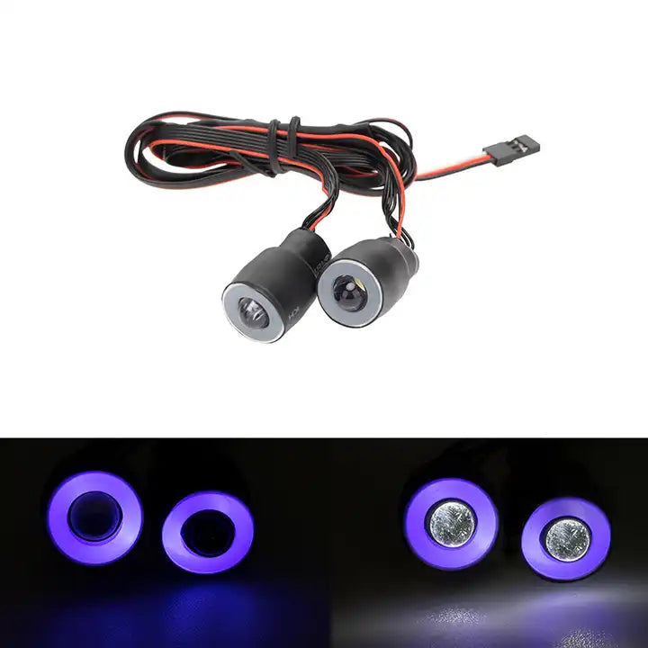 17MM Multifunction Headlight LED - Blue Halo + White Inside