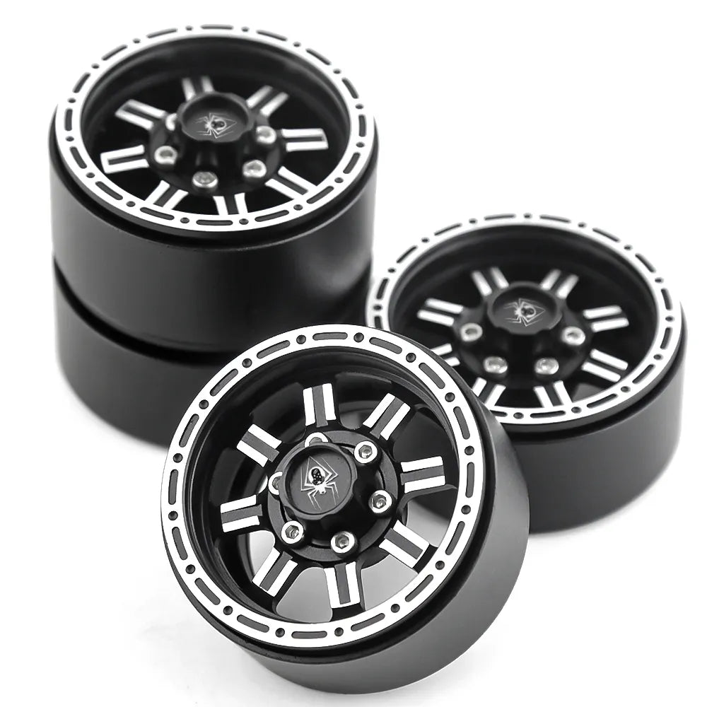 1.9" Metal Alloy 8 Spoke Beadlock Wheels (4)