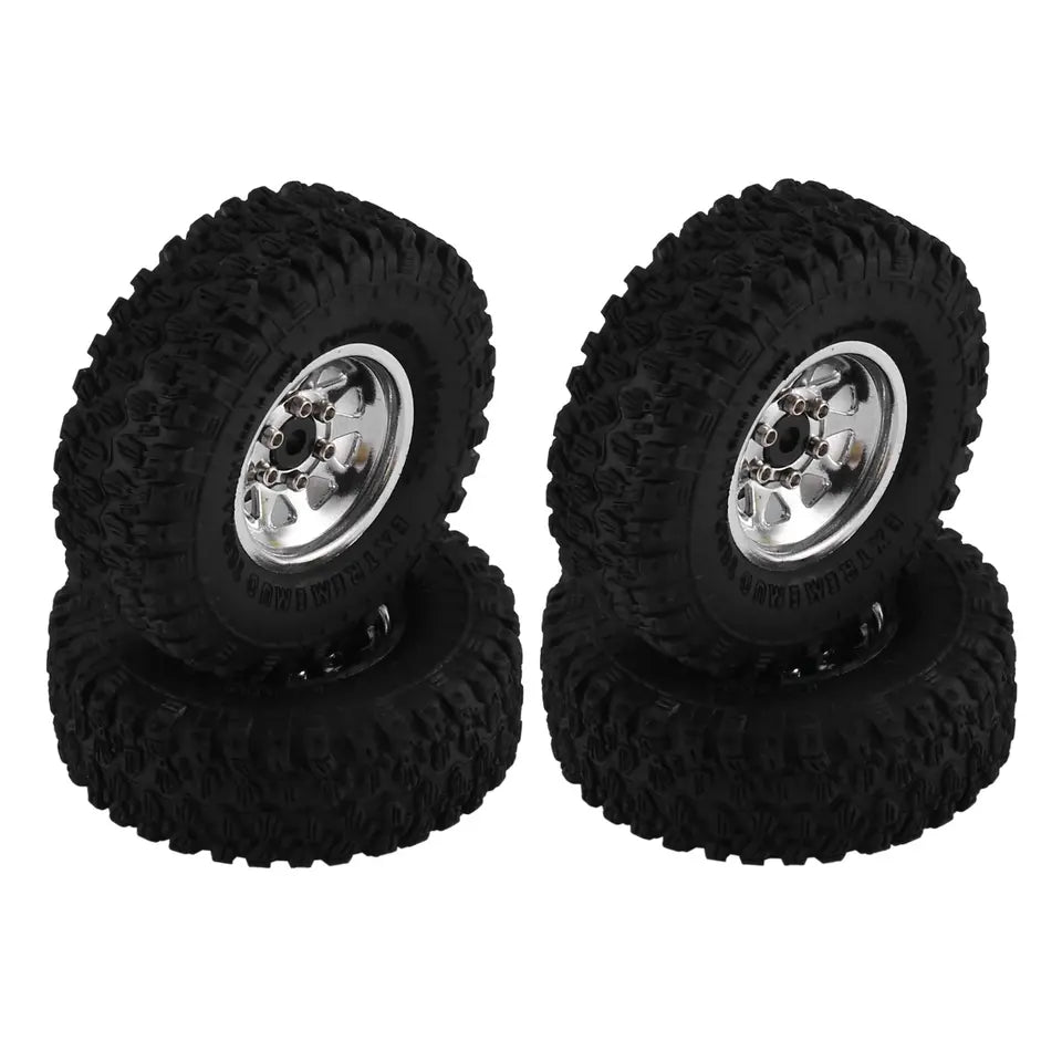 1.0" Steel Beadlock Wheel (SCX24) Silver