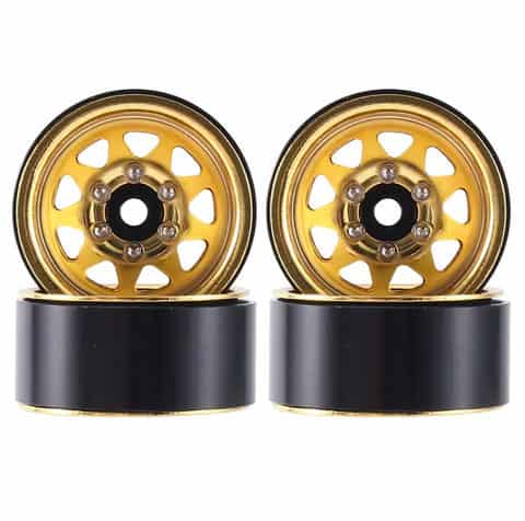 1.0" Steel Beadlock Wheel (SCX24) Gold