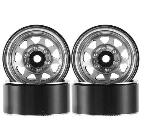 1.0" Steel Beadlock Wheel (SCX24) Silver