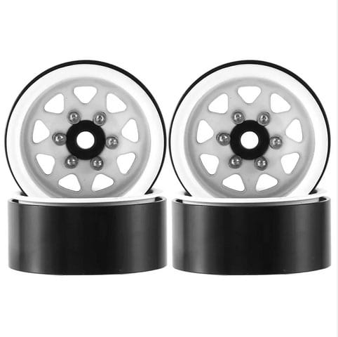 1.0" Steel Beadlock Wheel (SCX24) White