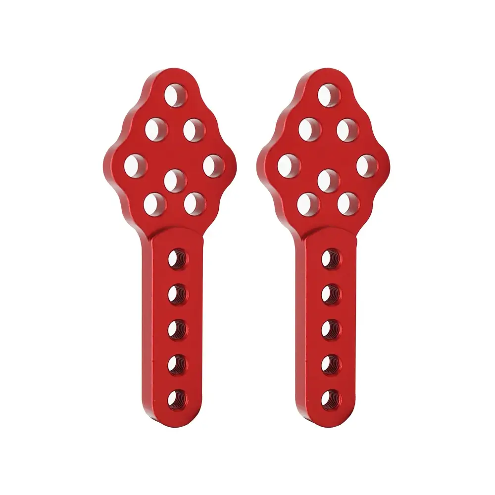 Adjustable Alloy Shock Relocation Mounts (Red) 2pc