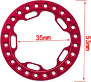 Beadlock Cover Ring + Screws (Red)