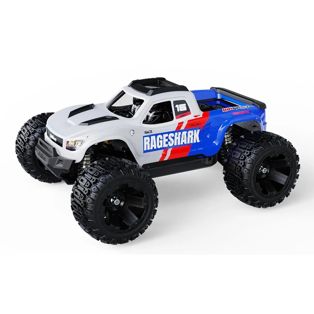 UDIRC RAGESHARK UD1611 1/16 4WD Brushed RTR RC Monster Truck (Blue)