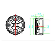 D1RC Scale Camel Trophy 1.9 Beadlock Steel Rim (4pc)