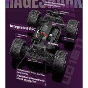 UDIRC RAGESHARK UD1611 1/16 4WD Brushed RTR RC Monster Truck (Blue)