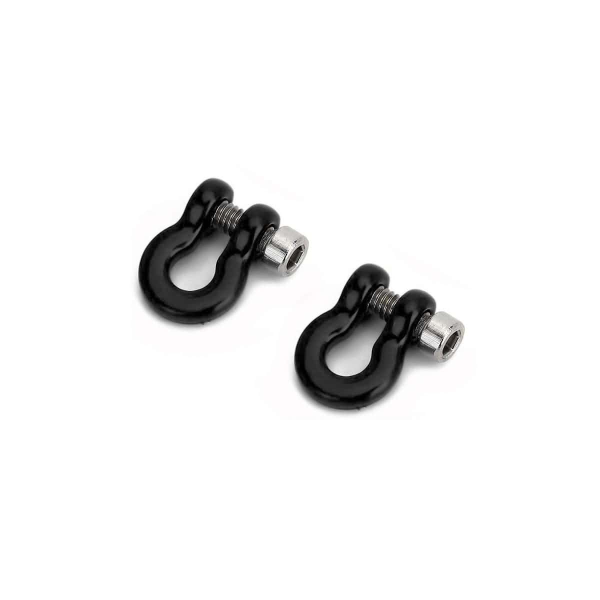 1:18 Scale Metal Tow Hook Shackles (Black) 2pcs