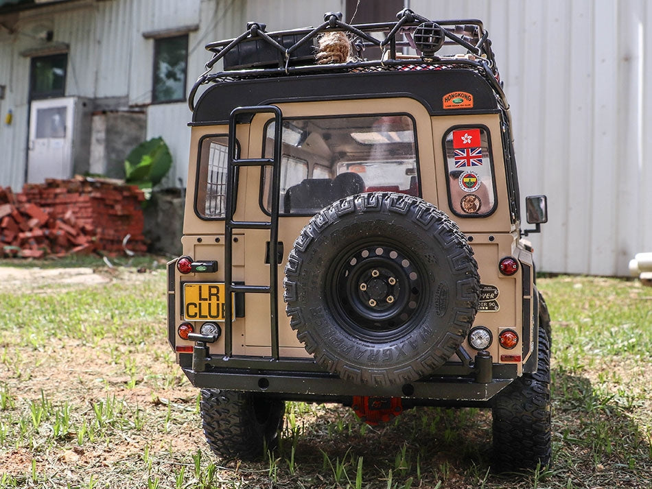 Rear Bumper w/ Ladder and Tire Holder for TRC Defender D90/D110 Wagon RC Crawler